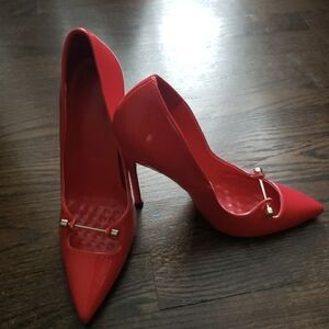 Elegant Red High Heels Red, Size 7